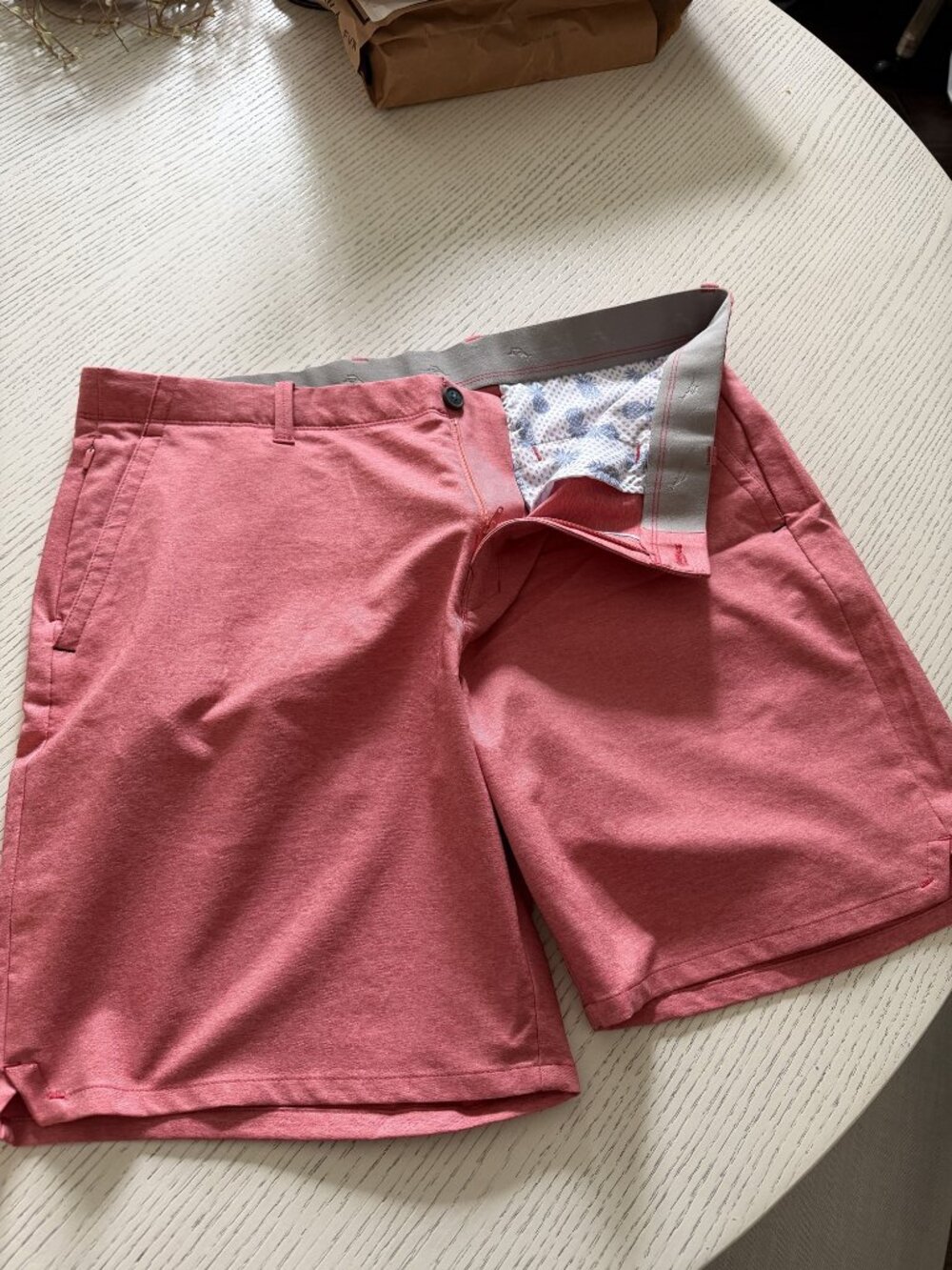 Tommy Bahama Stretch Golf Shorts Red Flat Front Men's 38